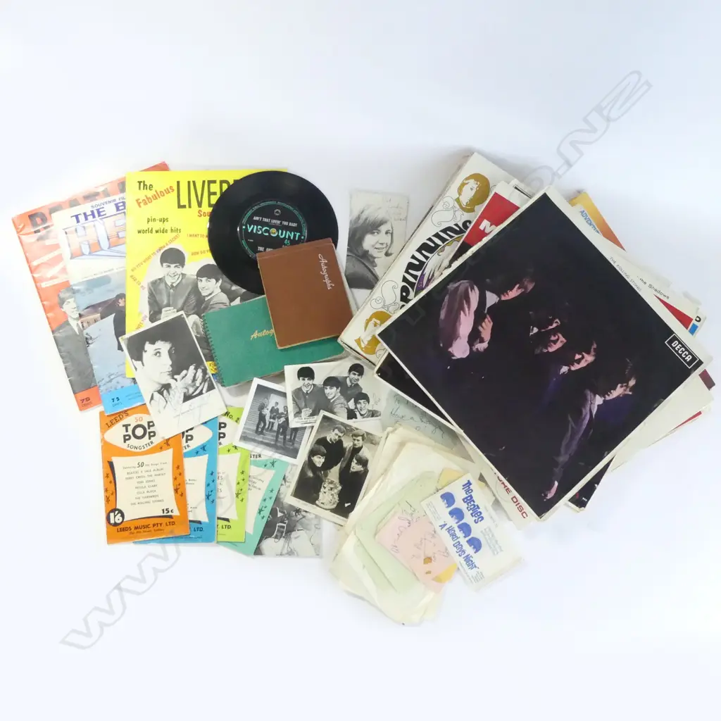 1960s LPs & MEMORABILIA; THE LIBRETTOS + AUTOGRAPHS, THE BEATLES MUSIC SCORES & LYRICS & CILLA BLACK SIGNED PHOTO. Image 1++