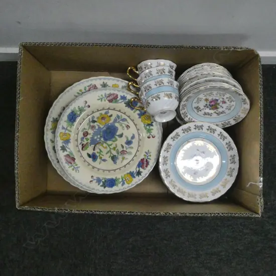 9 MASONS 'REGENCY' PLATES & OTHER ENGLISH CHINA TRIOS