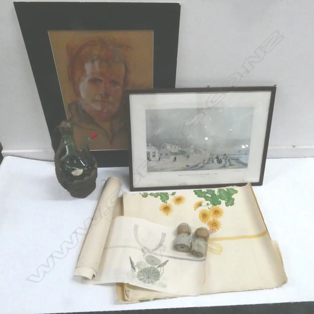 ART WORKS,CHIANTI BOTTLE, VINTAGE JAPANESE PAPER,ETC.. Image 1++