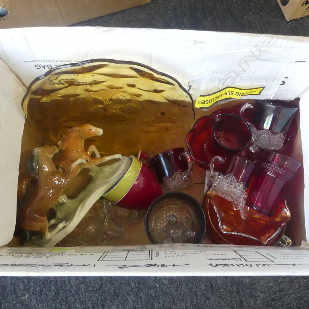 ASST. RUBY GLASS, GLASS, CHINA etc Image 1++