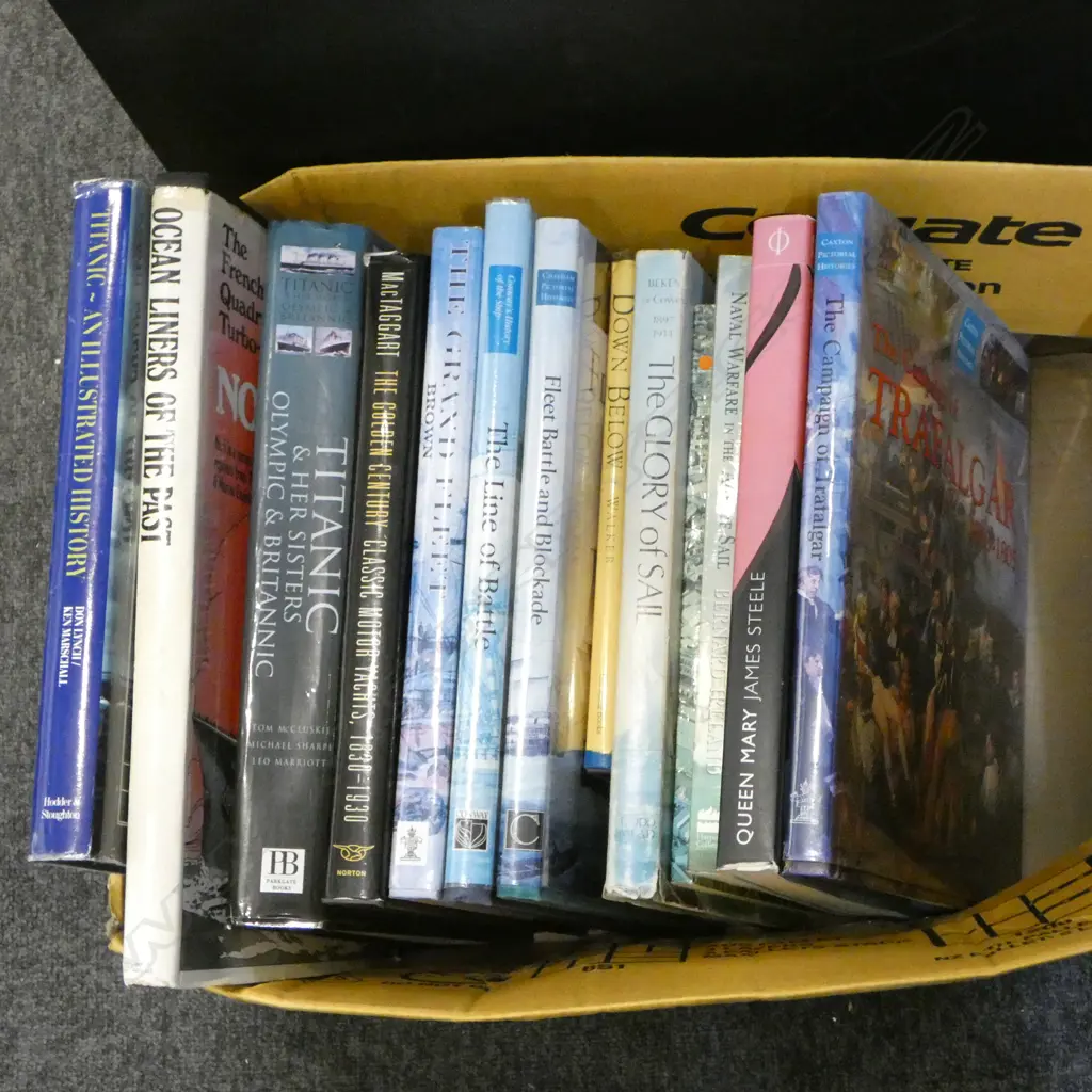 13 REFERENCE VOLUMES ON NAVAL WARFARE, OCEAN LINERS, TRAFALGAR, etc Image 1++