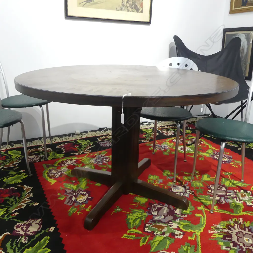 DANSKE MOBLER EMBOSSED COPPER FINE EGYPTIAN DESIGN DINING TABLE Dia.1170 H.750mm Image 1++