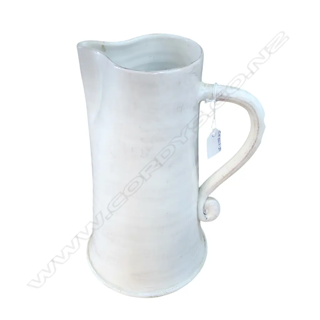 WHITE ITALIAN POTTERY JUG H300MM Image 1++
