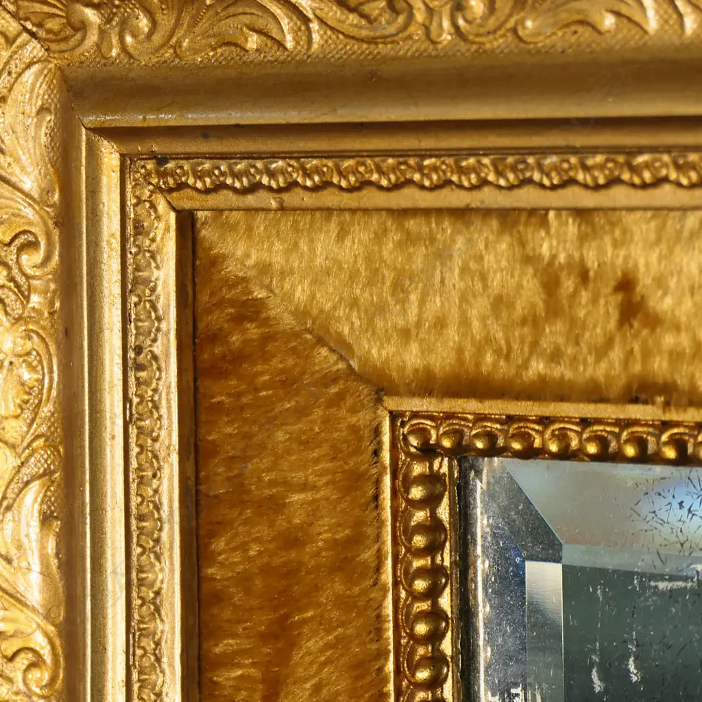 EDWARDIAN GILT FRAMED MIRROR WITH BEVELLED GLASS, 960 x 500mm Image 1++