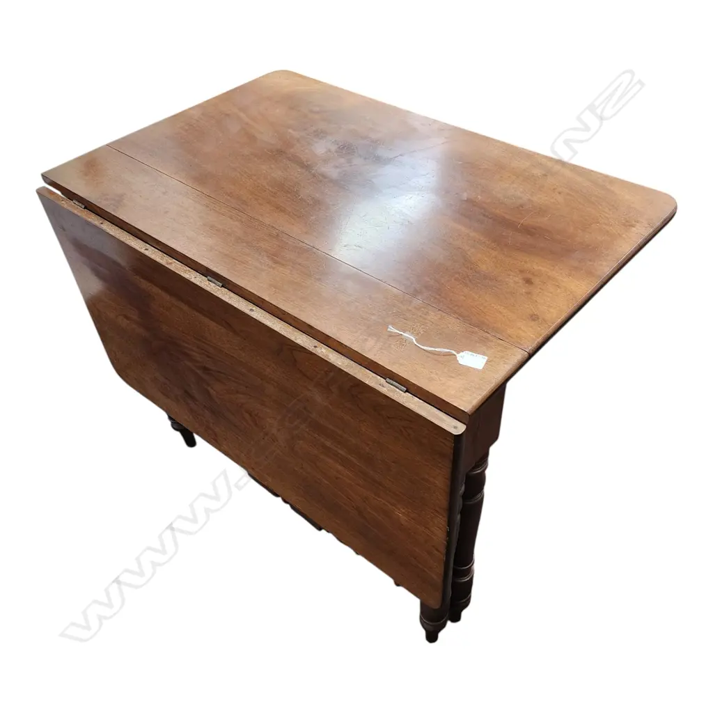 MAHOGANY DROP LEAF TABLE - 1040x910x740 mm CLOSED 160mm Image 1++