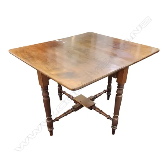 MAHOGANY DROP LEAF TABLE - 1040x910x740 mm CLOSED 160mm