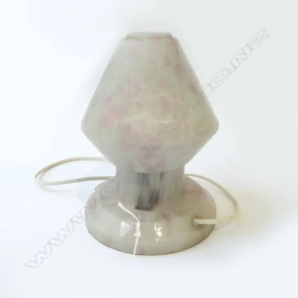 VINTAGE MUSHROOM GLASS TABLE LAMP H.220mm Image 1++