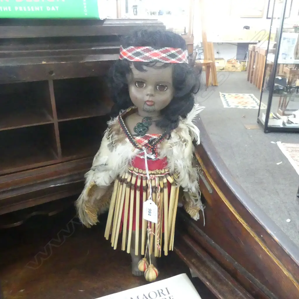 VINTAGE MAORI DOLL H.390mm Image 1++