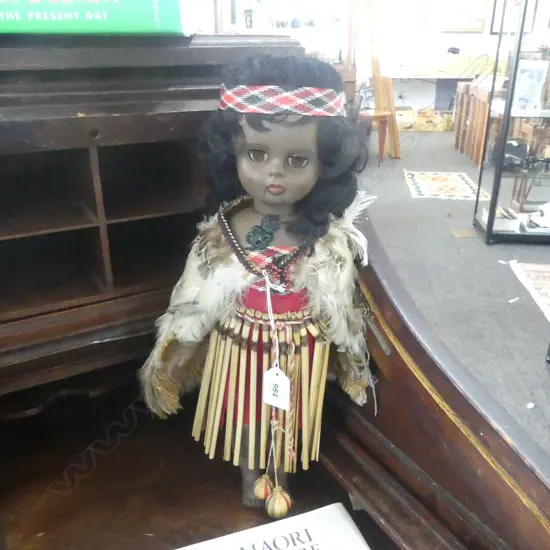 VINTAGE MAORI DOLL H.390mm