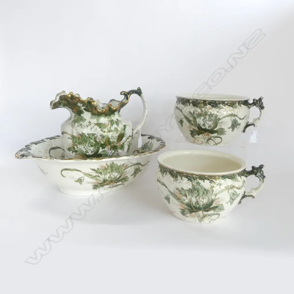 F&S BRISTO JUG BASIN & 2 POTTIES (FAULTS) Image 1++