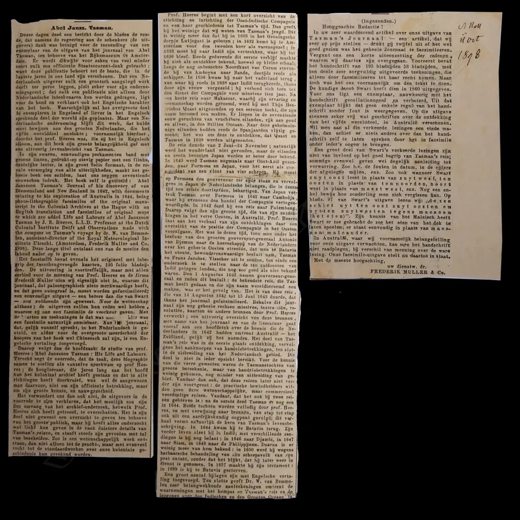 1898 FASCIMILE 'ABEL JANSZOON TASMAN'S JOURNAL...VAN DIEMENS LAND & NZ IN 1642' Image 1++