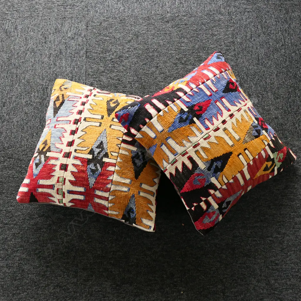 2 KILIM CUSHIONS, 390 x 390mm Image 1++