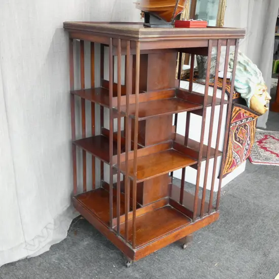 REVOLVING BOOKSHELF H.1150mm (some marks to the top)