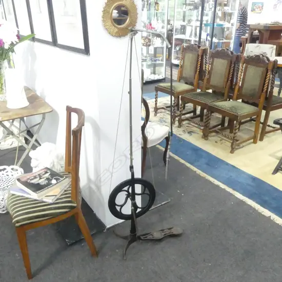 ANTIQUE DENTISTS DRILL, FOOT OPERATED H.1400mm