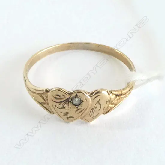 9CT GOLD SIGNET RING TW1.2G SIZE O