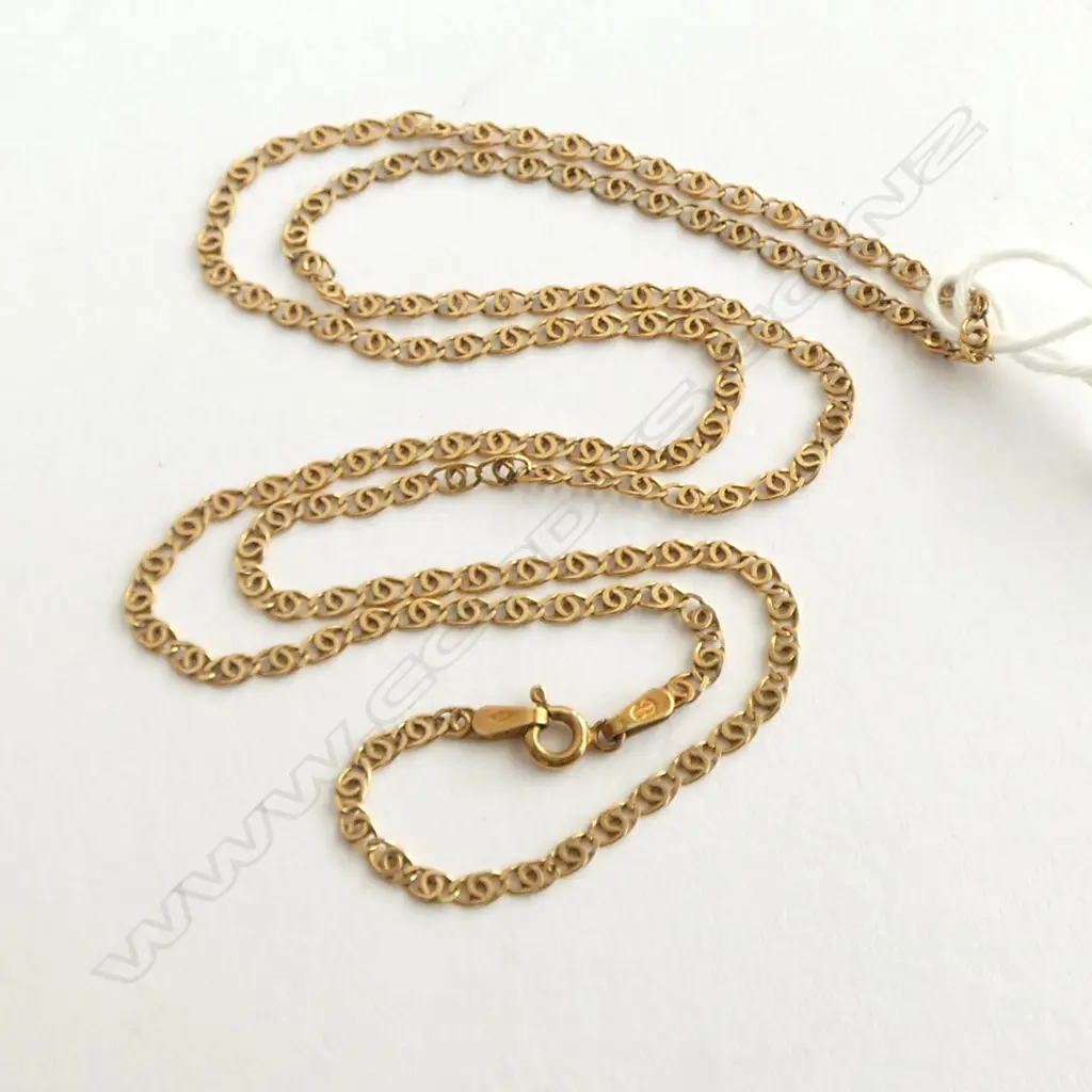 9ct YELLOW GOLD NECK CHAIN L.560mm 4.14gms Image 1++