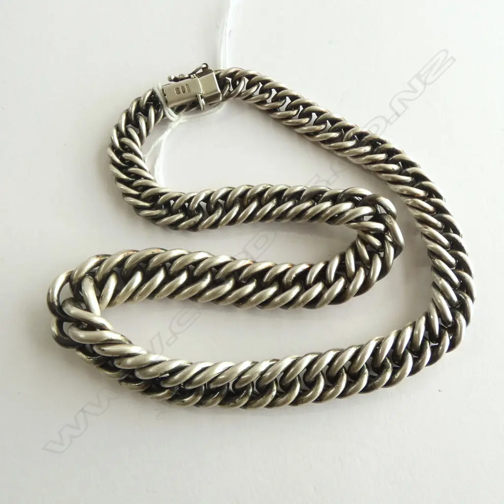 SILVER CHAIN NECKLACE, 82gm Image 1++
