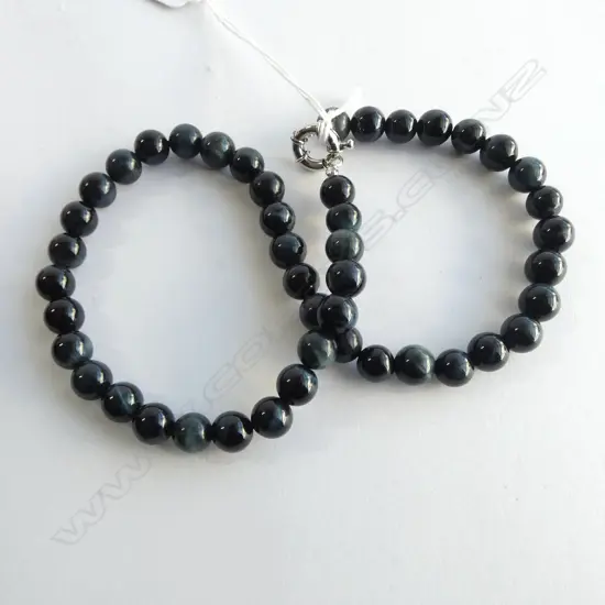 DYED BLUE TIGER'S EYE NECKLACE 49CM