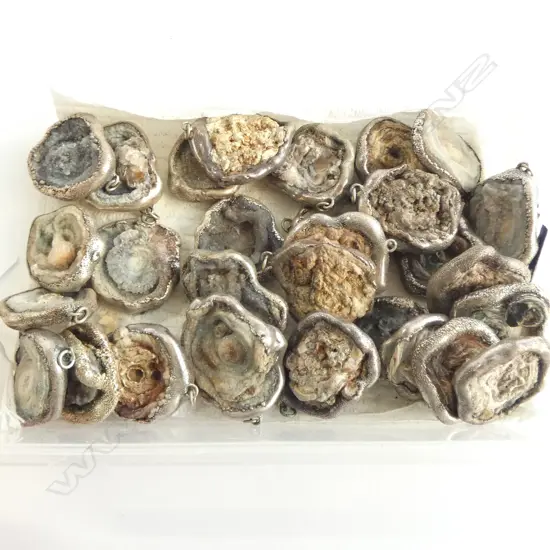 19 SILVER & GEODE PENDANTS by RUSSELL MURPHY