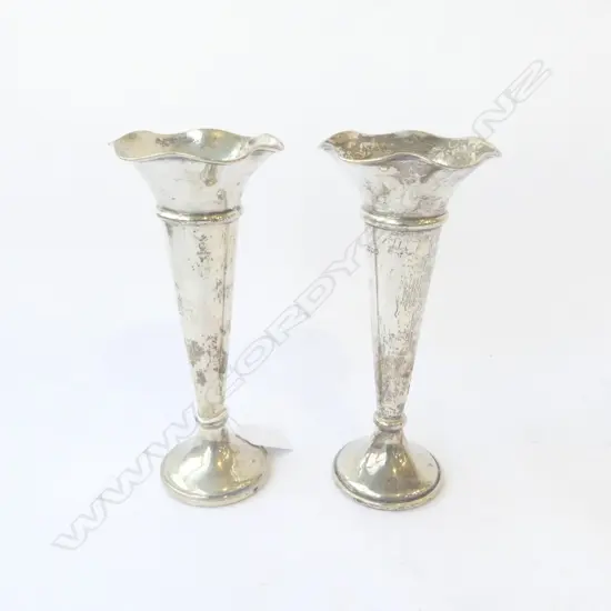 2 S/SILVER SPIECIMAN VASES WIEGHTED (SPLIT TO ONE)