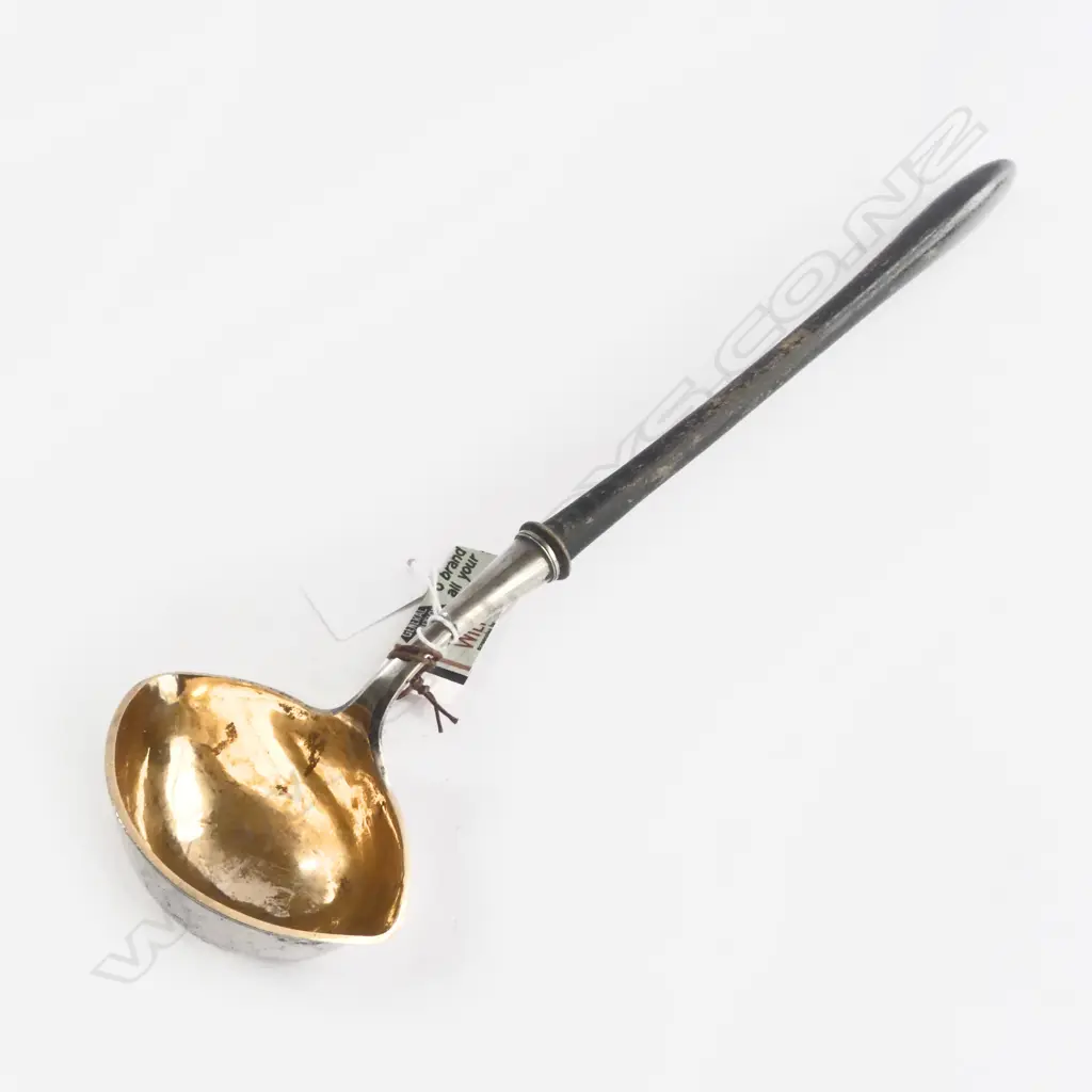 ANTIQUE TODDY LADLE ebonised handle L.400mm Image 1++