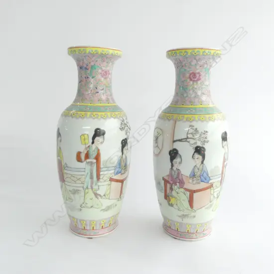 PR FAMILLE ROSE VASES 305mm