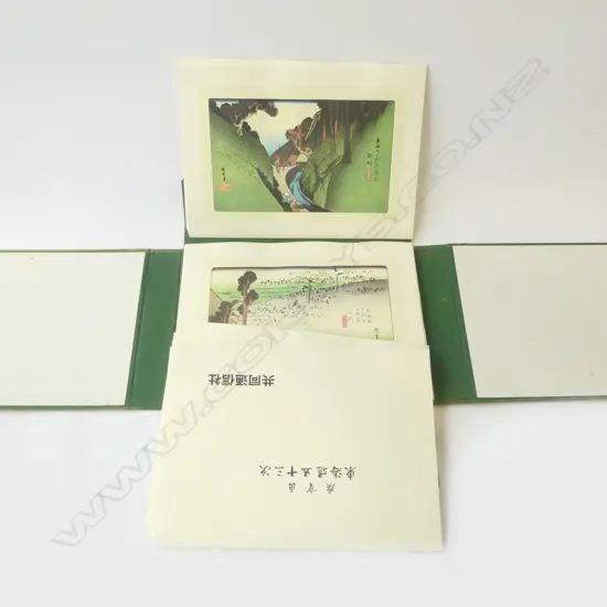 SET OF ORIENTAL UNFRAMED WOODBLOCK PRINTS L340 H290MM