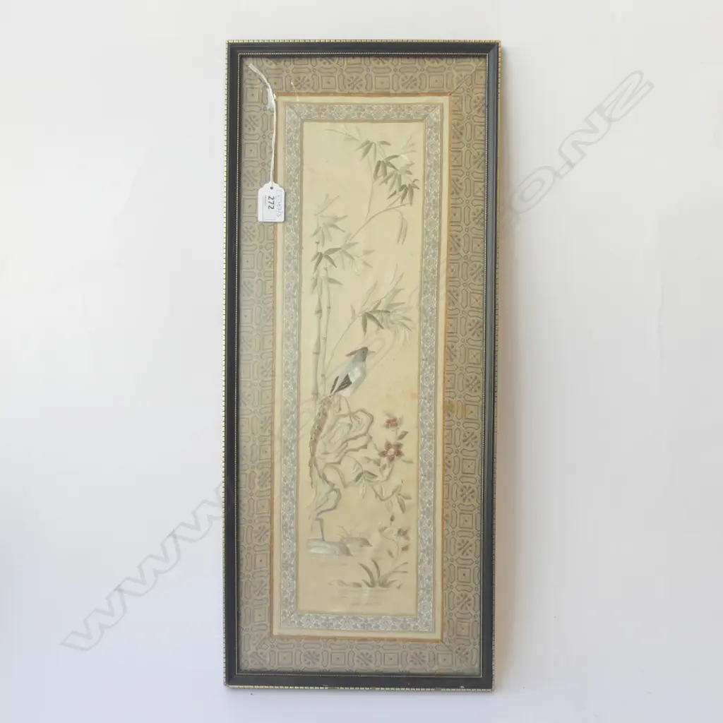VINTAGE CHINESE EMBROIDERY 570x225mm Image 1++
