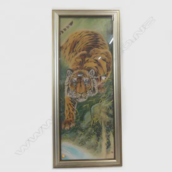 LG FRAMED ORIENTAL TIGER WORK 1070x400mm