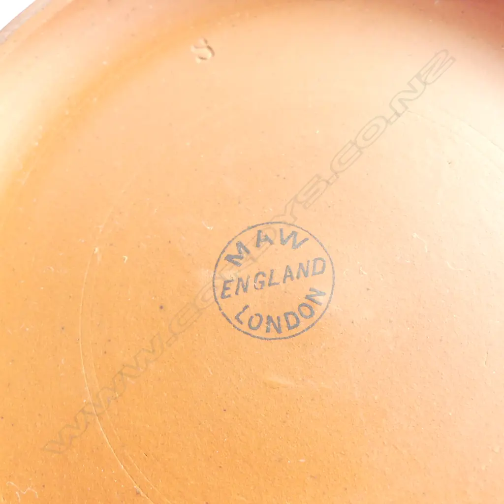 MIESSIEN B/W FRET WORK DISH ANTIQUE REPAIR DIA230  TERRACOTA TEAPOT & JUG H150MM Image 1++