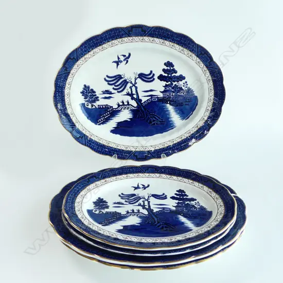 5 BOOTHS REAL OLD WILLOW OVAL ASHETS 405x325mm