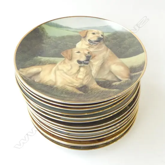 15 FRANKLIN MINT  DOG PICS COLLECTORS PLATES DIA210MM