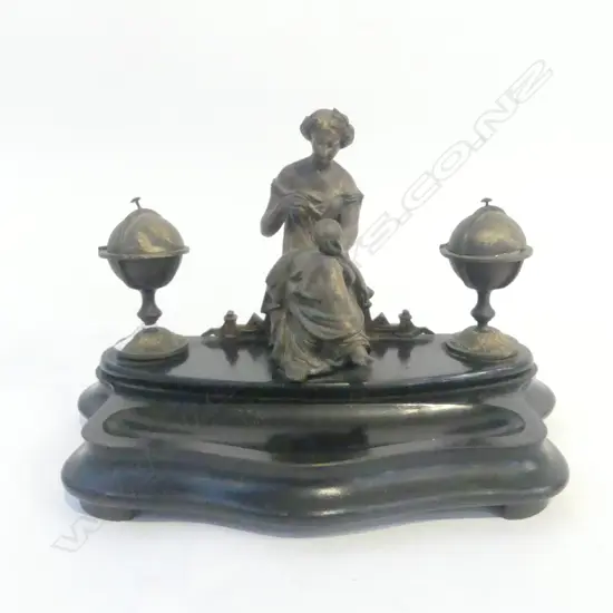 VICT FIGURAL DESK INKSTAND L300MM