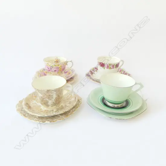4 FANCY CHINA TRIOS INCLUDING 2 ROYAL ALBERT; 1 'SERENA'