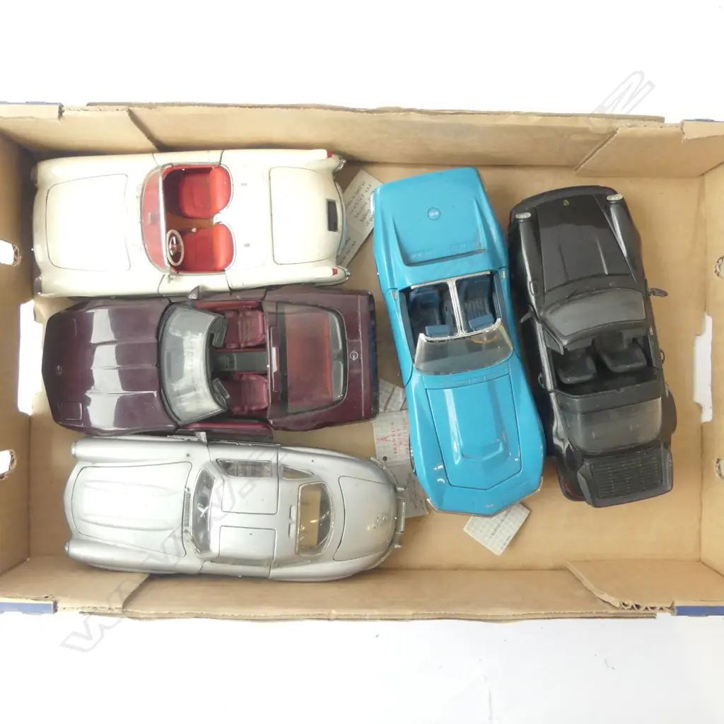 5 DIE CAST FRANKLIN MINT MODEL SPORTS CARS w original label Image 1++