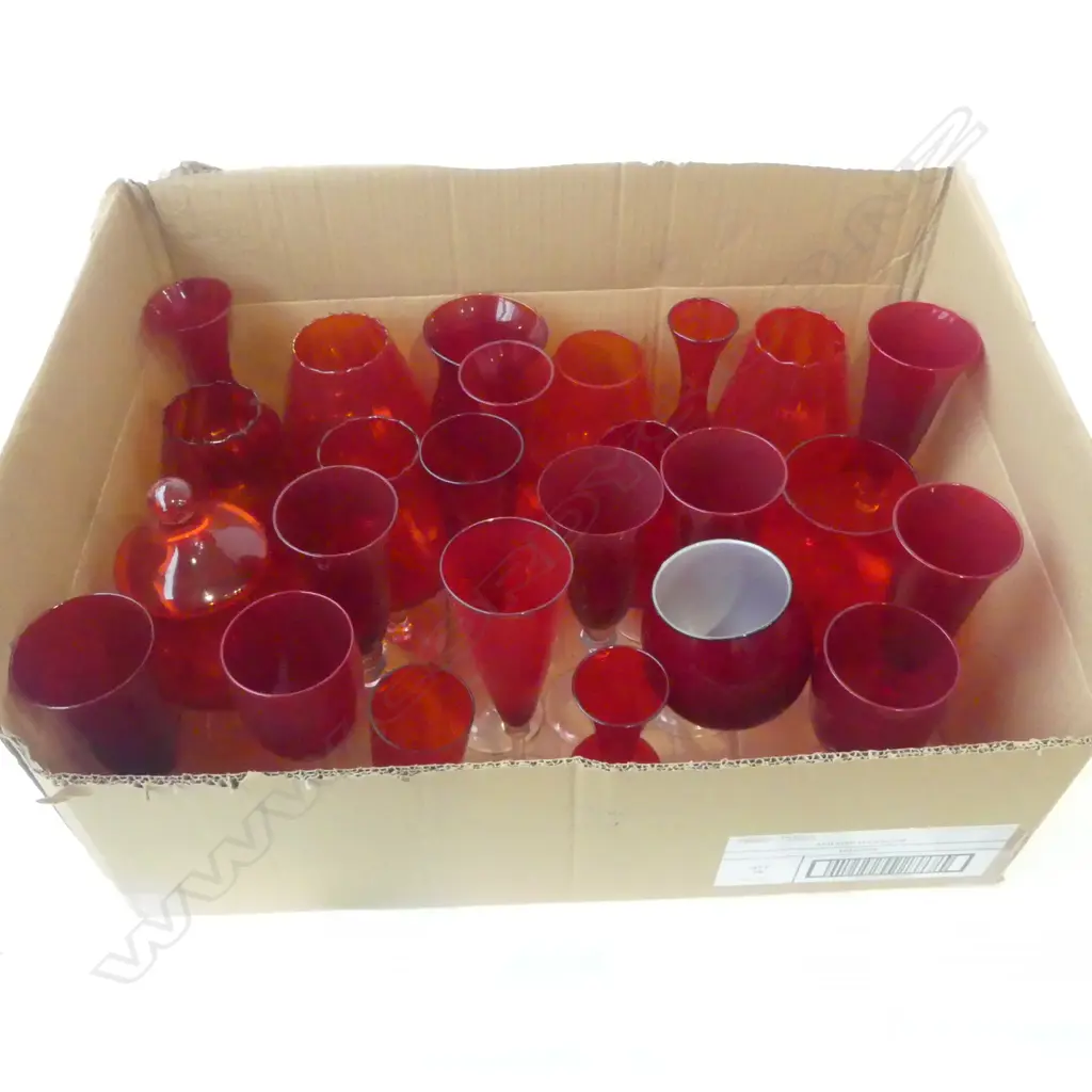 ASST. RED ART GLASS  Image 1++