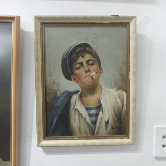 UMBERTO ZINI, ITALIAN (1878-1964) 'RITRATTO', OIL on BOARD, signed, 400 x 300mm