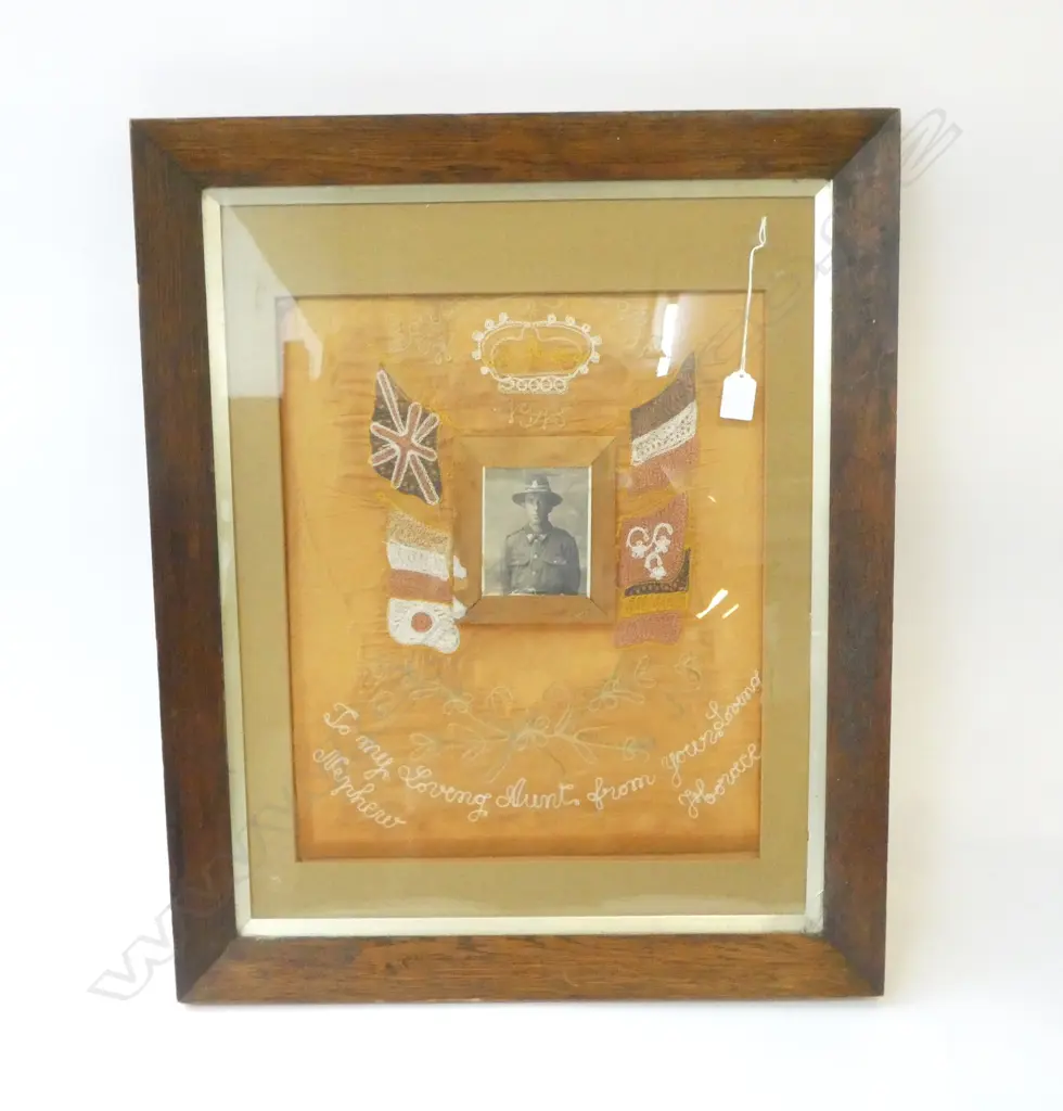 1918 NZEF SWEETHEART STITCH WORK 360x435mm Image 1++