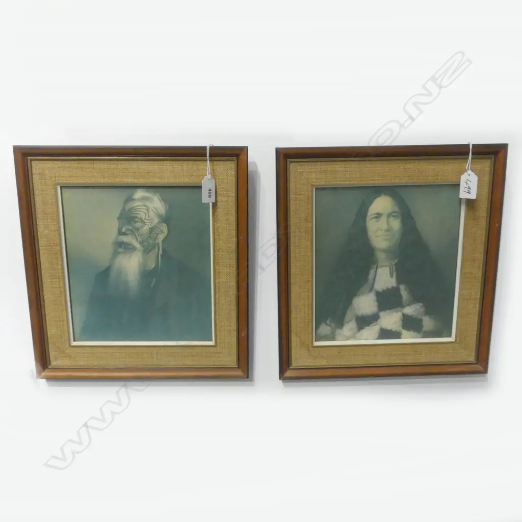 2 FRAMED GOLDIE PRINTS 'JULIA MARTIN' & 'RENATA KAWEPO' 225x200mm Image 1++