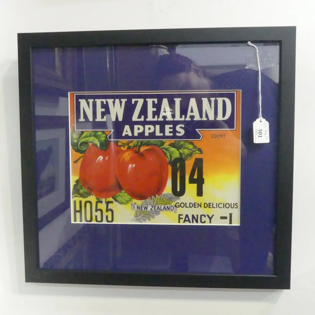 VINTAGE NZ APPLES ADVERTISING PRINT 200x255mm Image 1++