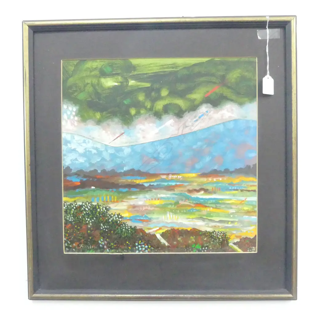 ALAN TAYLOR, UNITITLED, ACYLIC ON PAPER, 380x370mm Image 1++