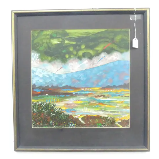 ALAN TAYLOR, UNITITLED, ACYLIC ON PAPER, 380x370mm