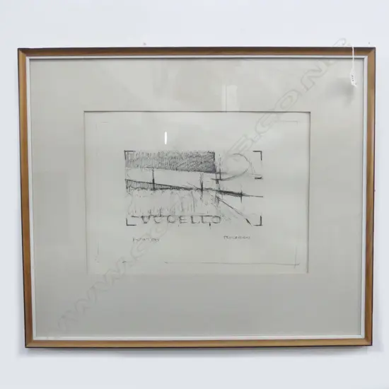 MALVIN DAY (1923-2016), UCCELLO: EXPIATORY PROCESSION, WORK ON PAPER, 330x460mm, original label verso