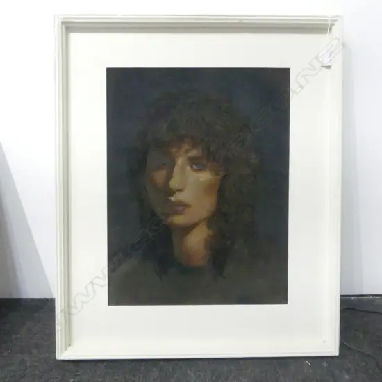 CHARLIE CAMERON MCPEE, PORTRAIT, VELVET PAINTING, 490x380mm