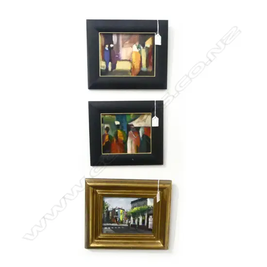 3 FRAMED WORKS, 1 SIGNED MARCELO EHUSTES 145x190mm