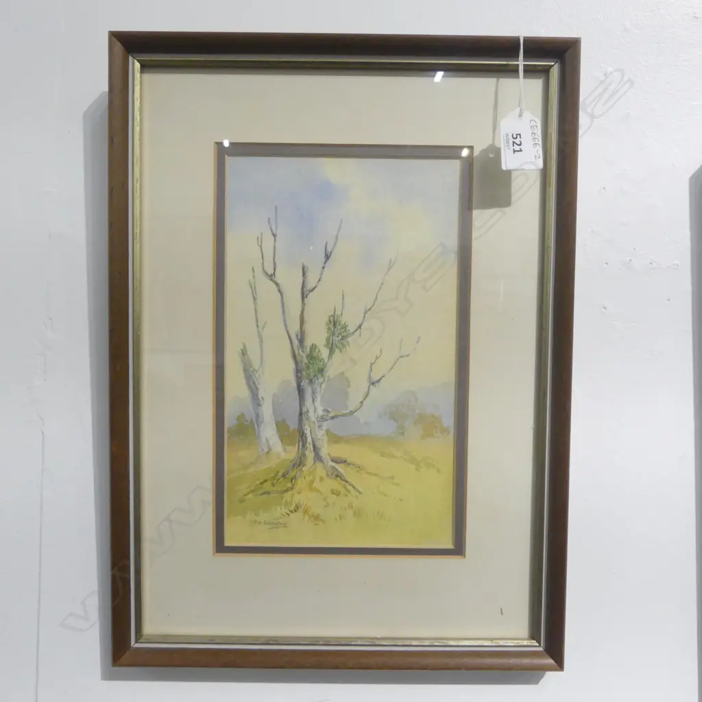 RIX CARLTON, UNTITLED COUNTRY SCENE, W/C, 240x140mm Image 1++