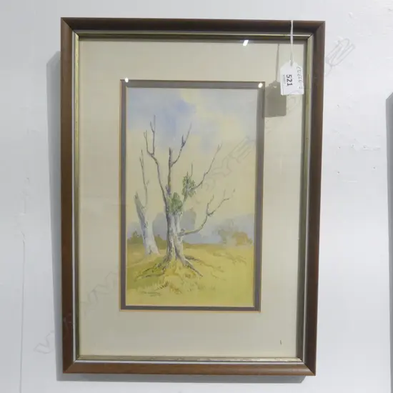 RIX CARLTON, UNTITLED COUNTRY SCENE, W/C, 240x140mm