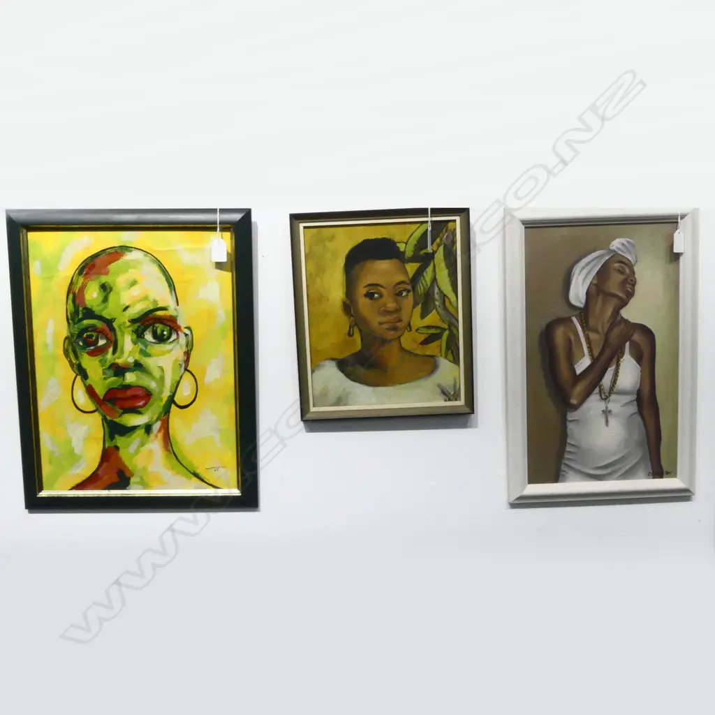 3 FRAMED PORTRAITS; LARGEST 420x320mm Image 1++