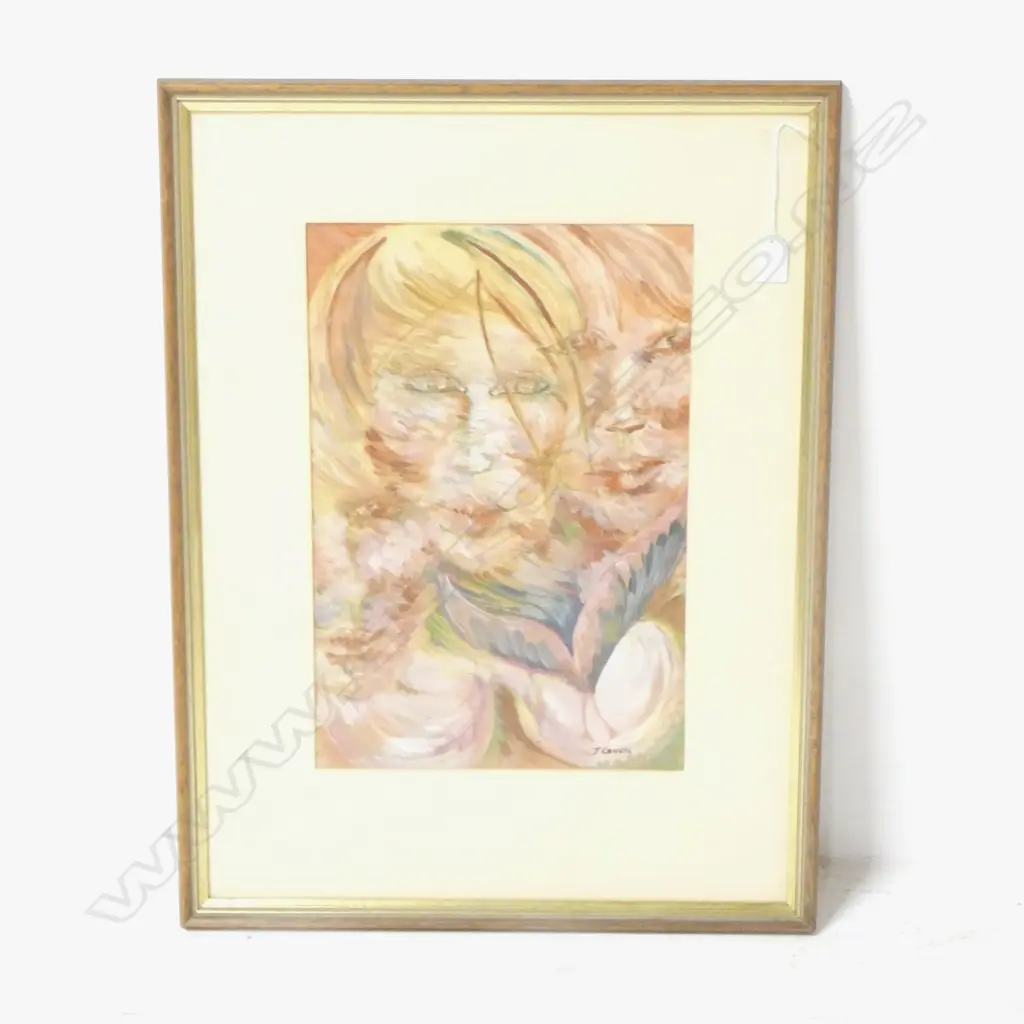 COHEN, J. - THE THREE FACES, WATERCOLOUR, SIGNED, 430 x 290mm Image 1++