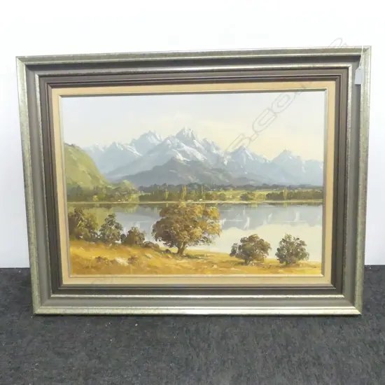 JOHN HORTON 'LAKE HAYES' OIL ON BOARD 425x600mm